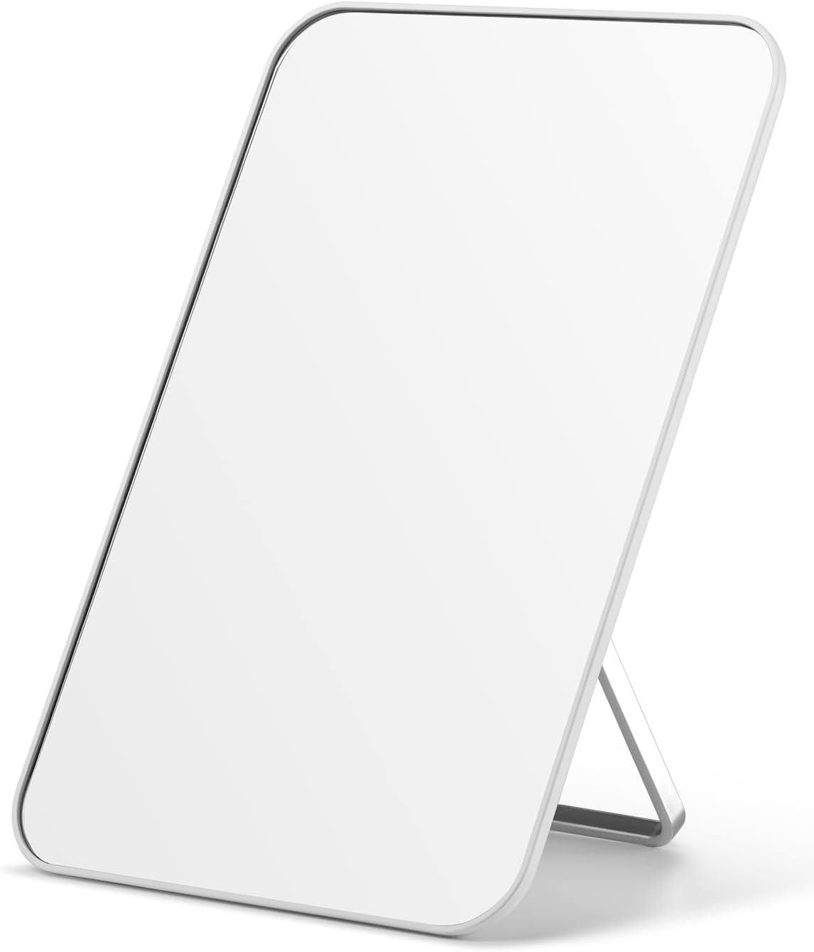 OMIRO 8 x 5 in Desk Makeup Mirror with Stand and Hanging Hole, White