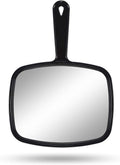 Gladmart 10.3" L x 7.4" W Hand Mirror for Home and Barber, Black