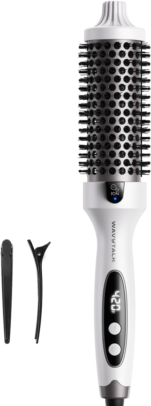 Wavytalk Thermal Brush Blowout Boost 1.5″ Heat Round Brush for Blowout Look