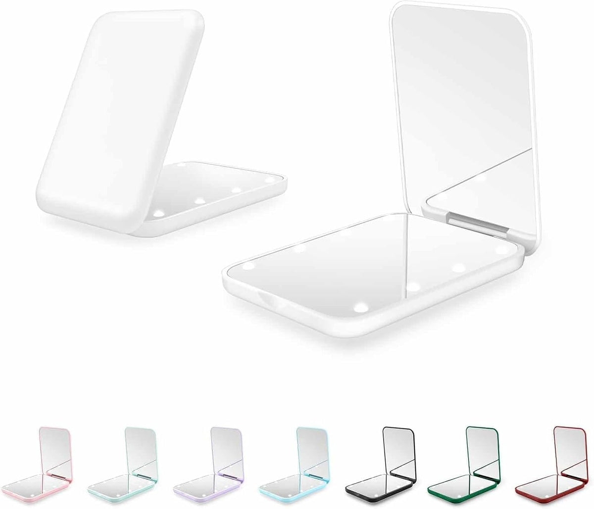 Compact Mirror with Light, 1X/3X Magnification LED Pocket Mirror for Women