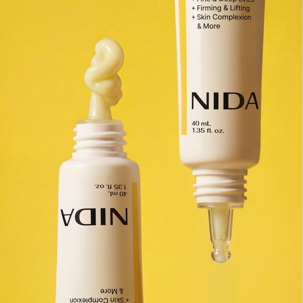 NIDA Revive Eye Cream For Face And Neck | Probiotics Lystate Solution, Retinal, Peptide Complex, Bakuchiol | Wrinkles, F