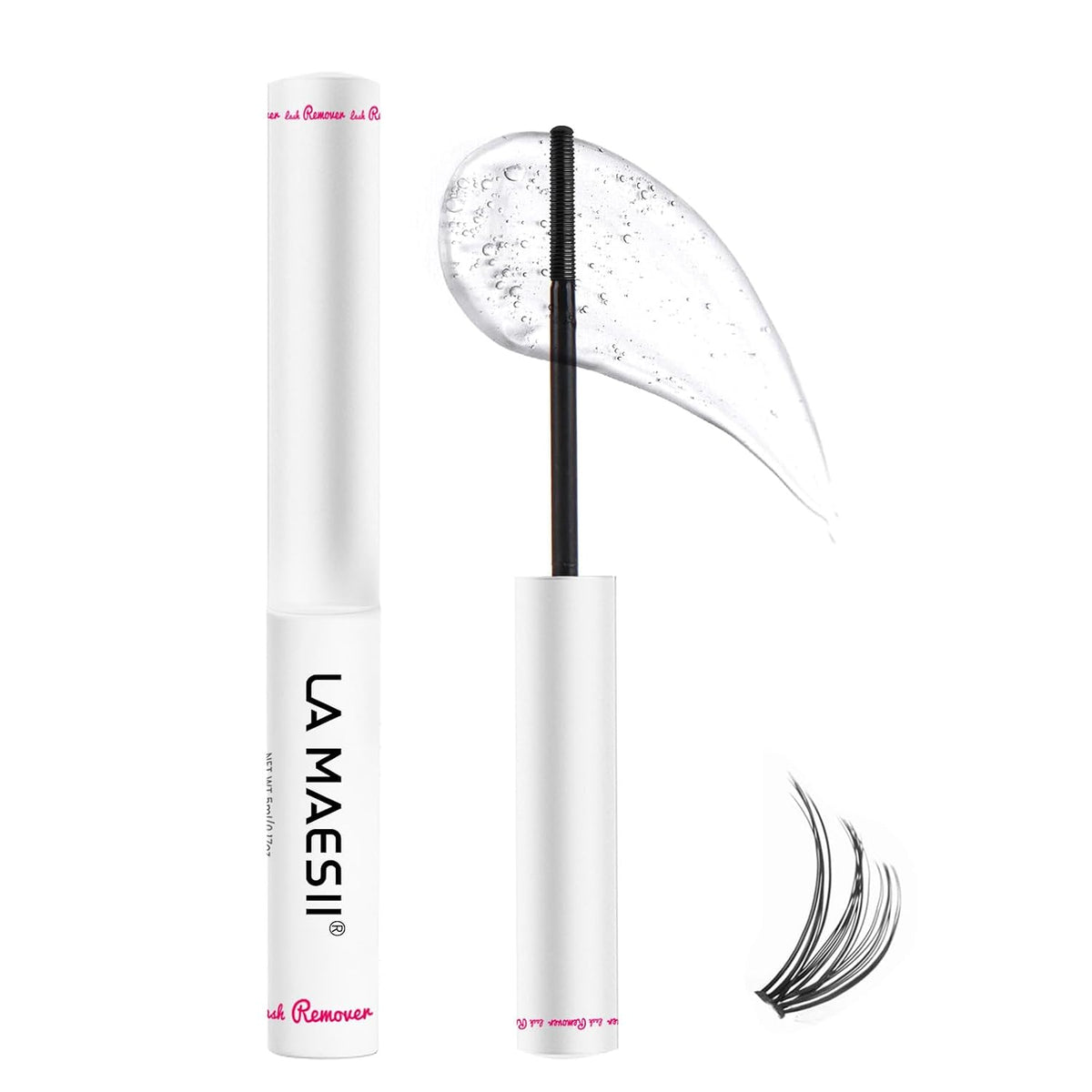 LA MAESII Lash Cluster Glue, 2 in 1 Lash Bond and Seal, Black Eyelash Glue