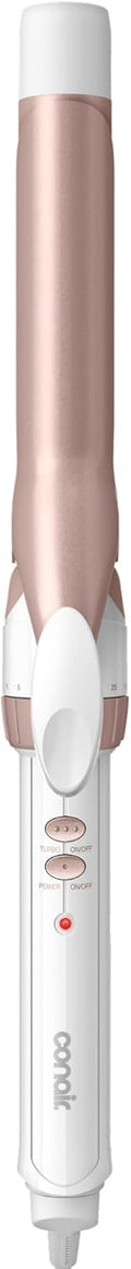 Conair Curling Iron, Double Ceramic, 1-in. Barrel, White/Rose Gold