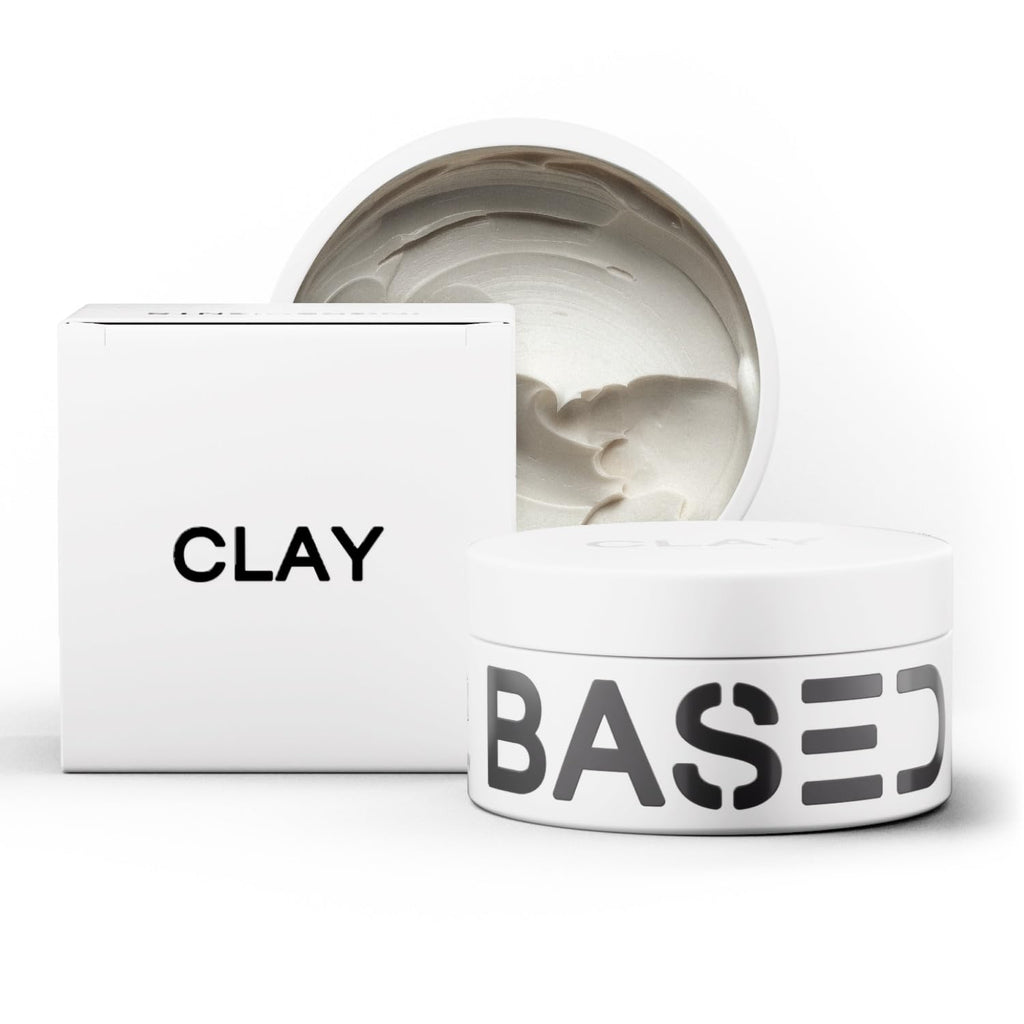 BASED Hair Clay for Men, Premium Hair Clay with Strong Hold, Texturizing Finish, & Low Shine, Hair Styling for Medium, T