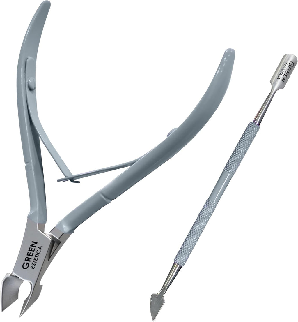 Professional Cuticle Trimmer, Cuticle Remover Double Spring (Silver)