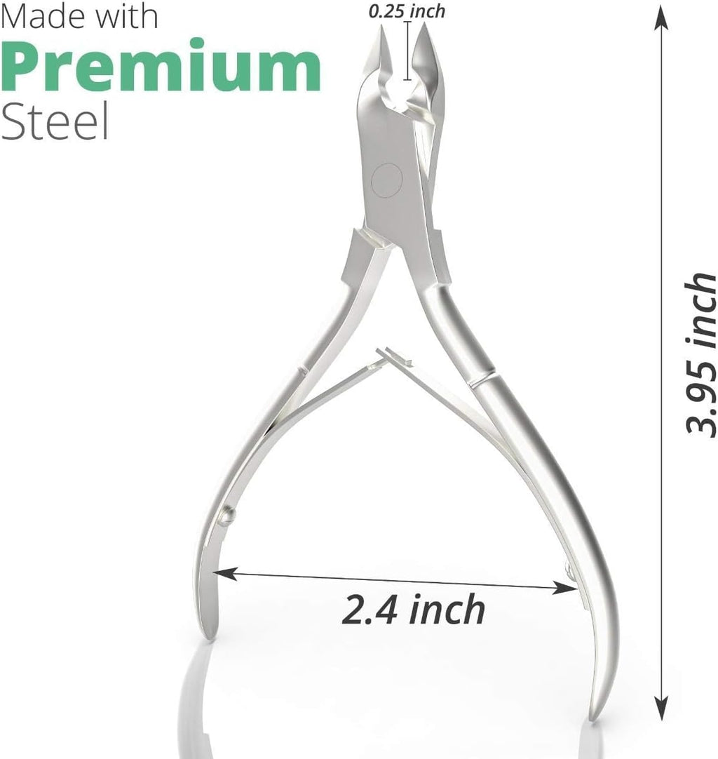 Professional Cuticle Trimmer, Cuticle Remover Double Spring (Silver)