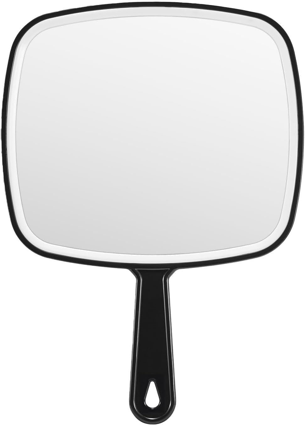 12.4" Lx 9" W Handheld Mirror, Wide View Shower Mirror , Black