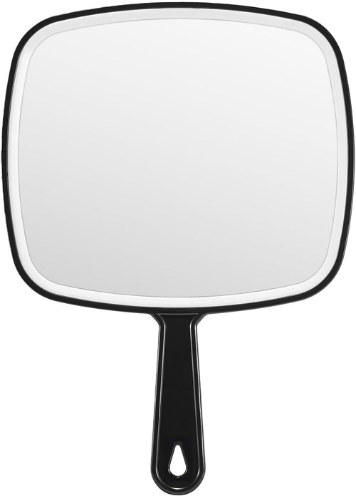 12.4" Lx 9" W Handheld Mirror, Wide View Shower Mirror , Black
