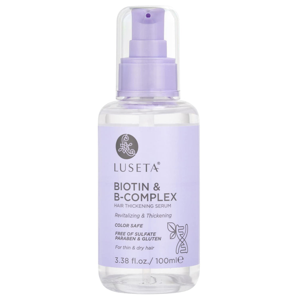 L LUSETA Biotin & Collagen Hair Oil Serum for Thin Hair, 3.38 fl oz