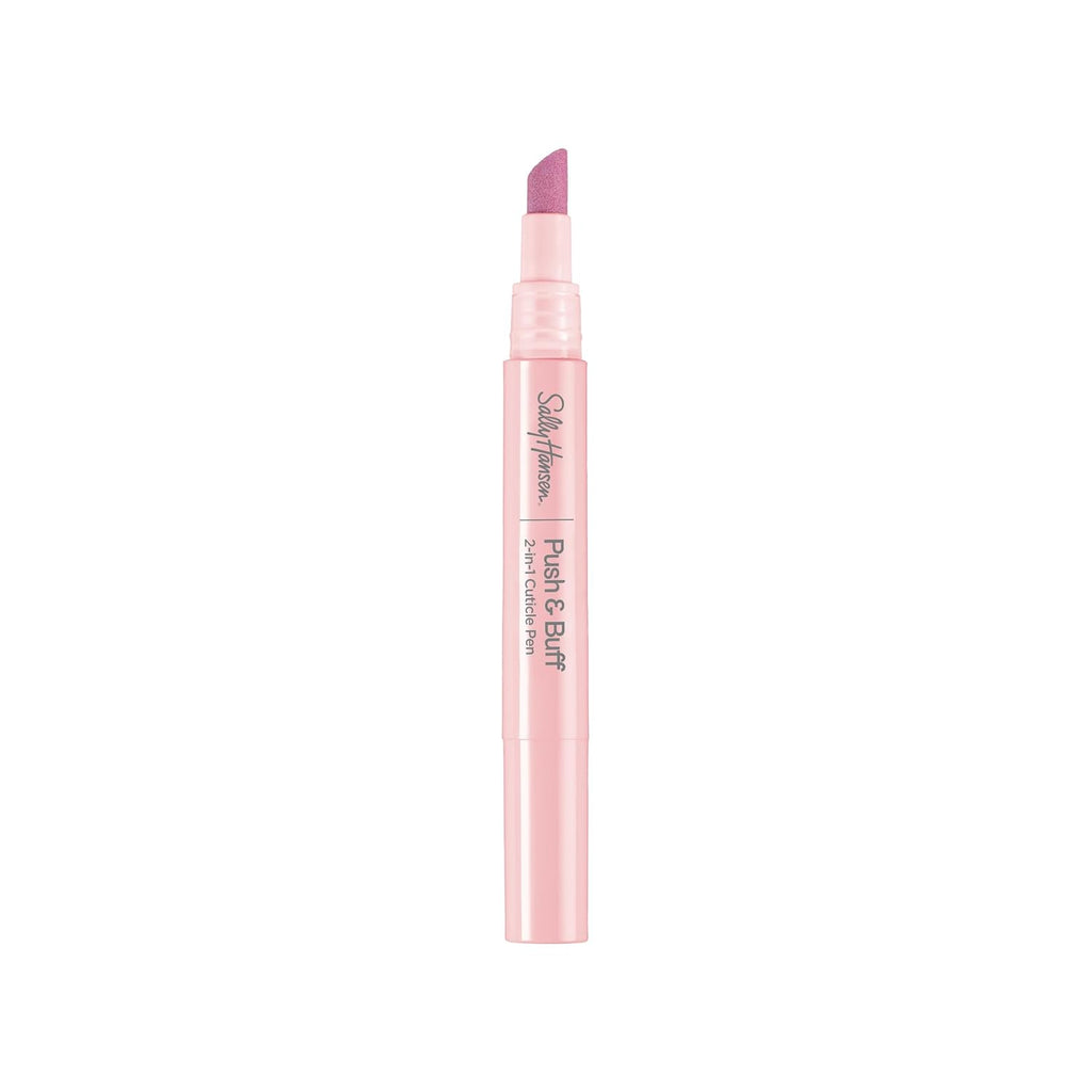 Sally Hansen Push & Buff 2-in-1 Cuticle Care Treatment Pen | Exfoliates, Polishes and Smooths Cuticles | Textured Tip fo