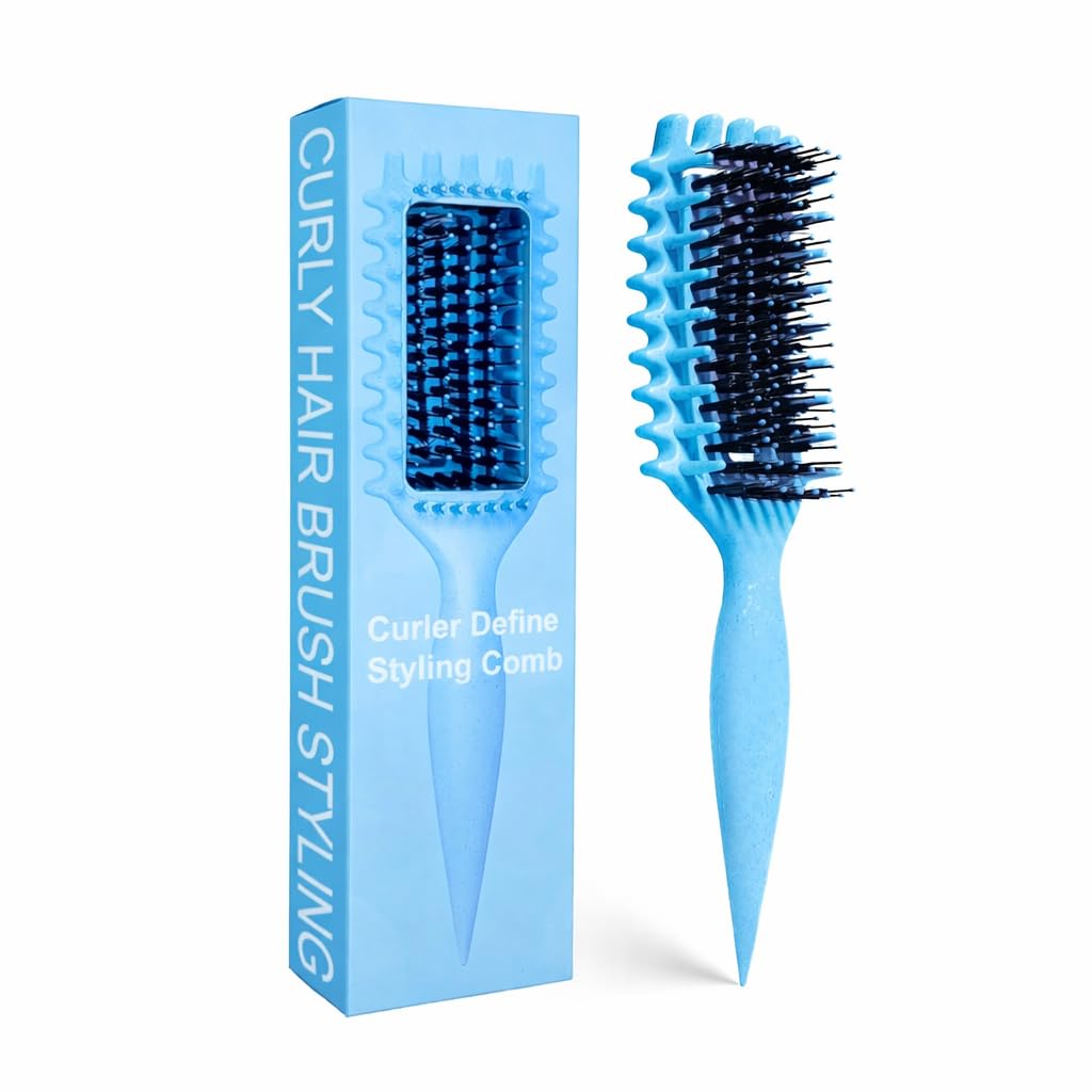 Curly Hair Brush Candybrush Curl Defining Brush for Detangling Shaping and Defining Curls for Women, Men, Wet & Dry Hair