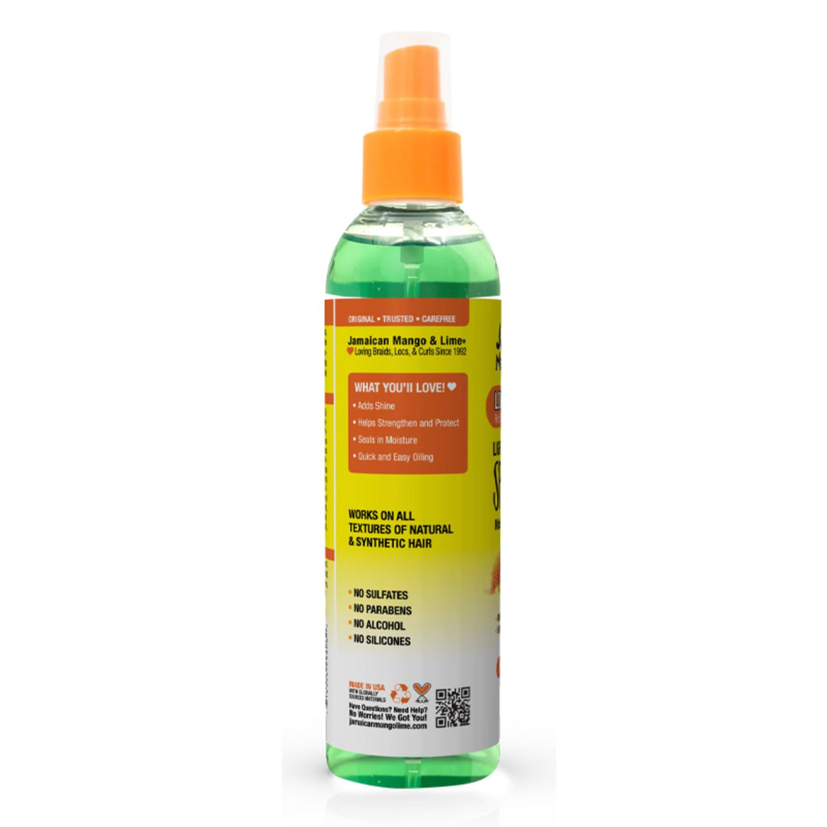 Jamaican Mango & Lime Love Your Locs Lightweight Spray Oil – Nourishing Shine & Scalp Relief for Locs, Braids, Twists, C