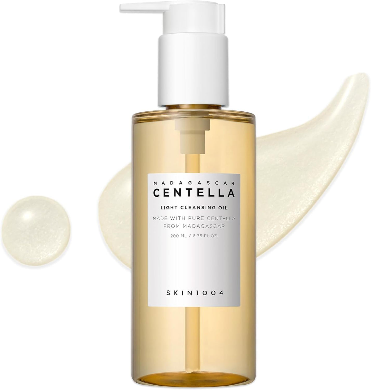 SKIN1004 Madagascar Centella Light Cleansing Oil 6.76 fl.oz, 200ml | Gentle Oil Cleanser for Face, Korean Facial Cleanse