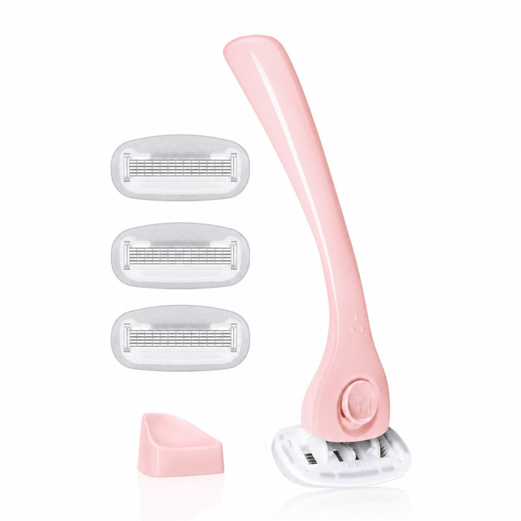 Billie Razors for Women, Malibu - 1 Handle, 4 Refills & Magnetic Holder