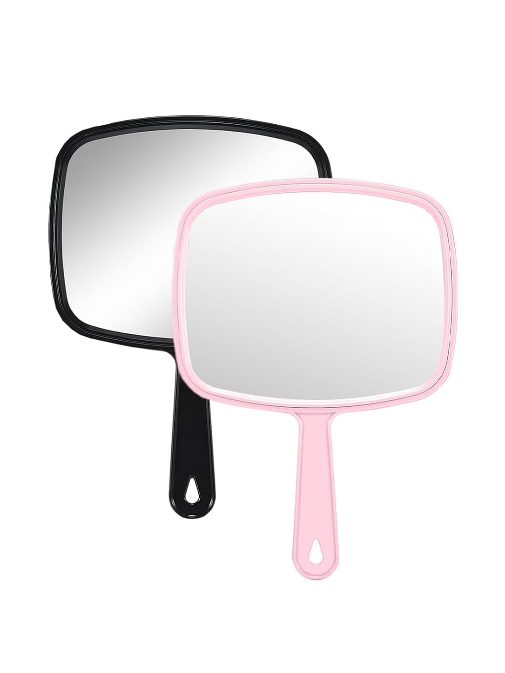 Gladmart 10.3" L x 7.4" W Hand Mirror with Handle, Pink