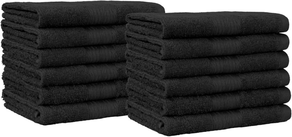 Amazon Basics Fast Drying Cotton Washcloths for Bathroom, Machine Washable, Soft and Highly Absorbent, 12 x 12 in, White