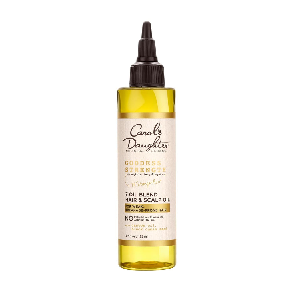 Carol's Daughter Goddess Strength 7 Oil Blend Scalp and Hair Oil for Waves, Coils and Curls, Hair Treatment with Castor 