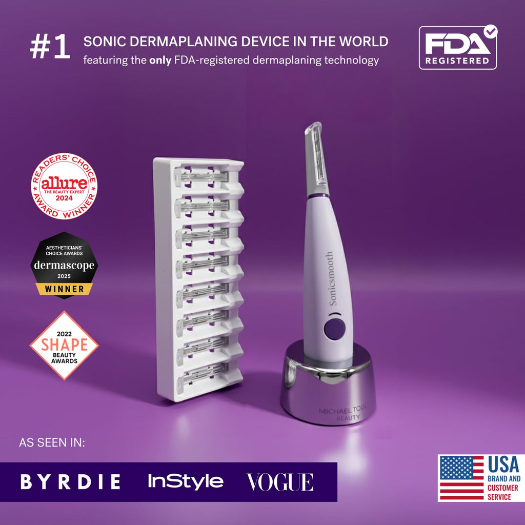 Michael Todd Beauty Sonicsmooth Dermaplane Razor for Women Face