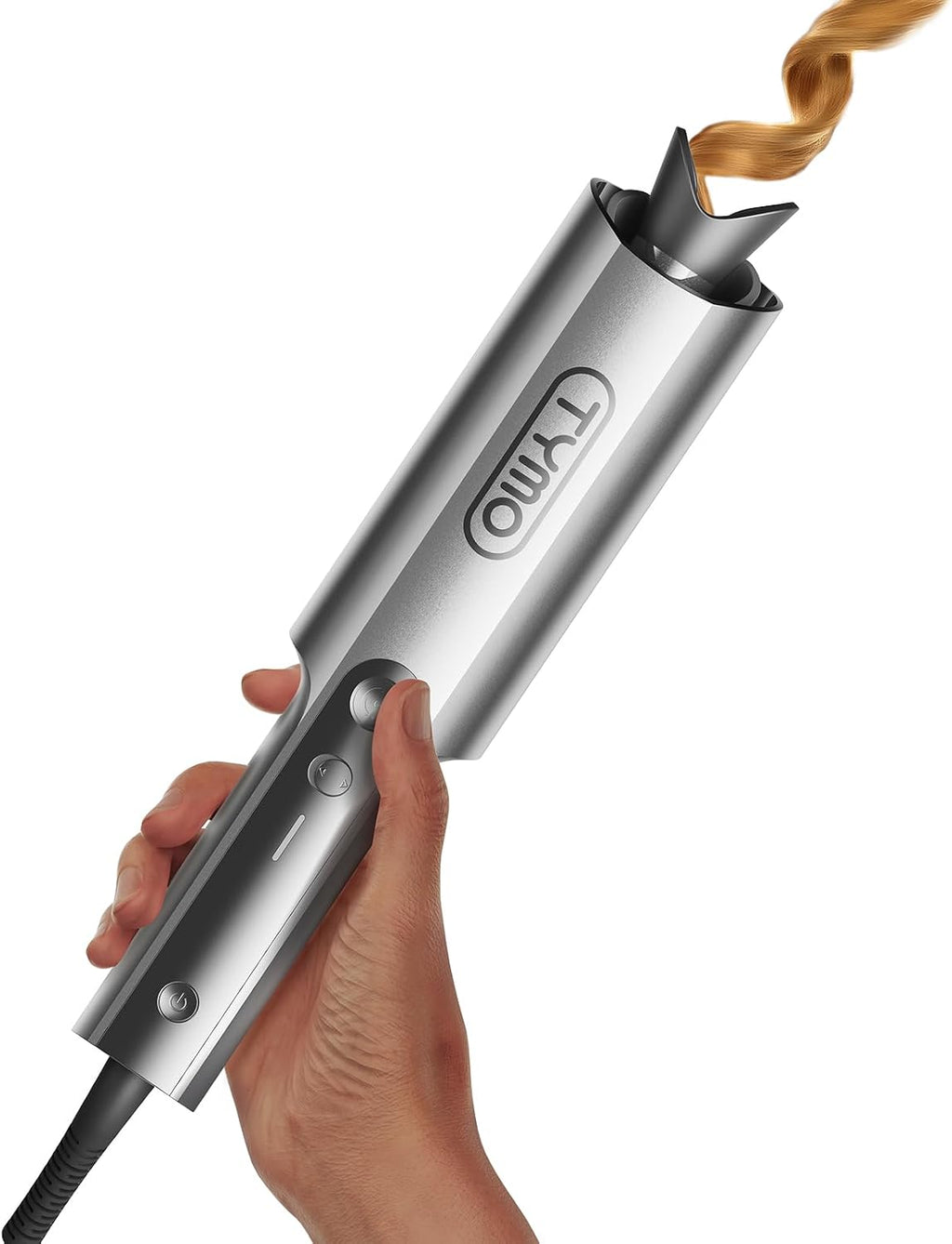 TYMO CurlPro Plus Automatic Rotating Curling Iron - Upgraded Long Barrel Curling Wand for Beach Waves & Long Hair, Ceram