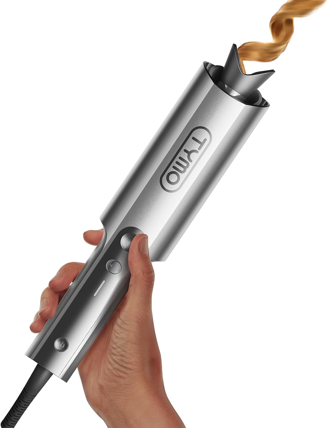 TYMO CurlPro Plus Automatic Rotating Curling Iron - Upgraded Long Barrel Curling Wand for Beach Waves & Long Hair, Ceram