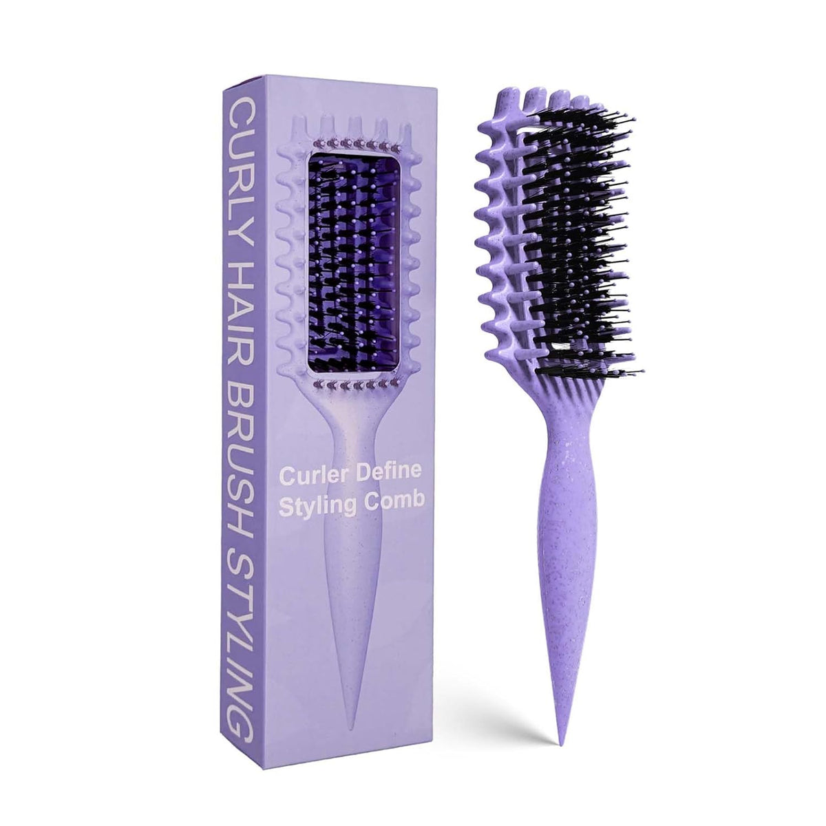 Curly Hair Brush Candybrush Curl Defining Brush for Detangling Shaping and Defining Curls for Women, Men, Wet & Dry Hair