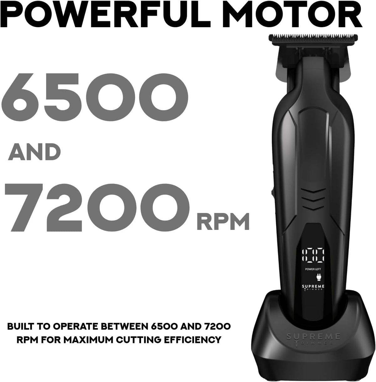 Supreme Trimmer Vader Lite Professional Barber Liner Trimmer ST3700 Black