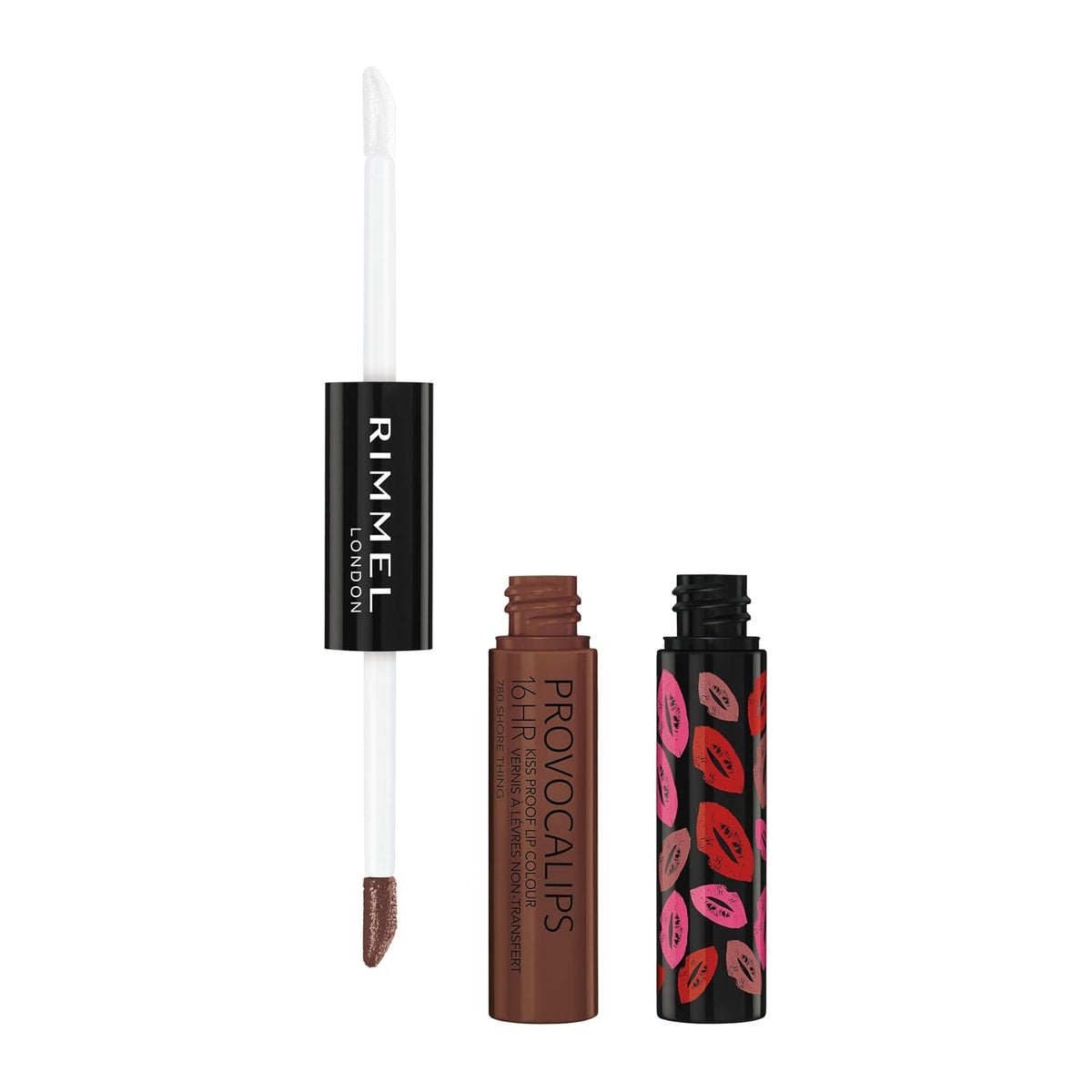 Rimmel London Provocalips 16hr Kiss-Proof Lip Color - Two-Step Liquid Lipstick to Lock in Color and Shine - 500 Kiss Me 