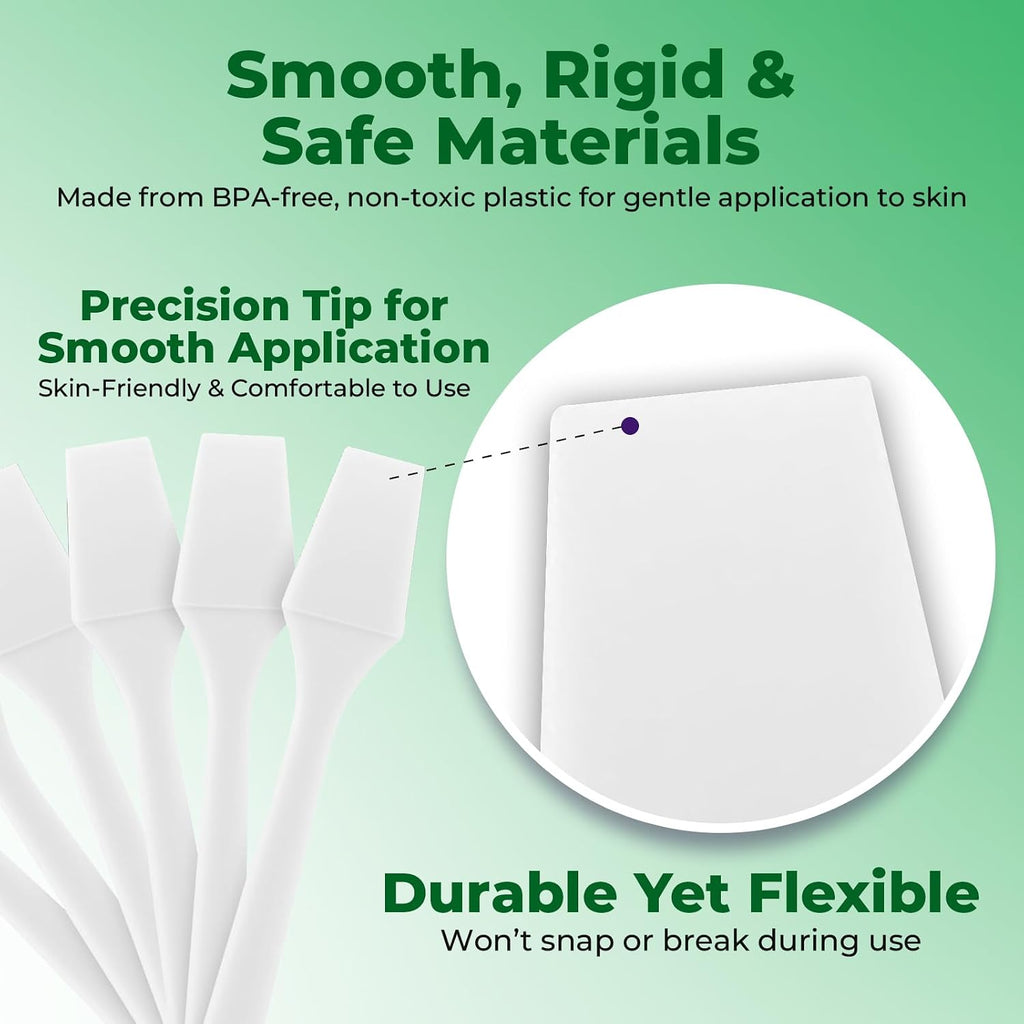 Mini Skin Care Spatula, 2.5 Inch, 100 Pack, White