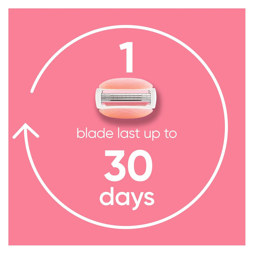 Gillette Venus ComfortGlide White Tea Women's Razor 1 Handle + 4 Blade Refills