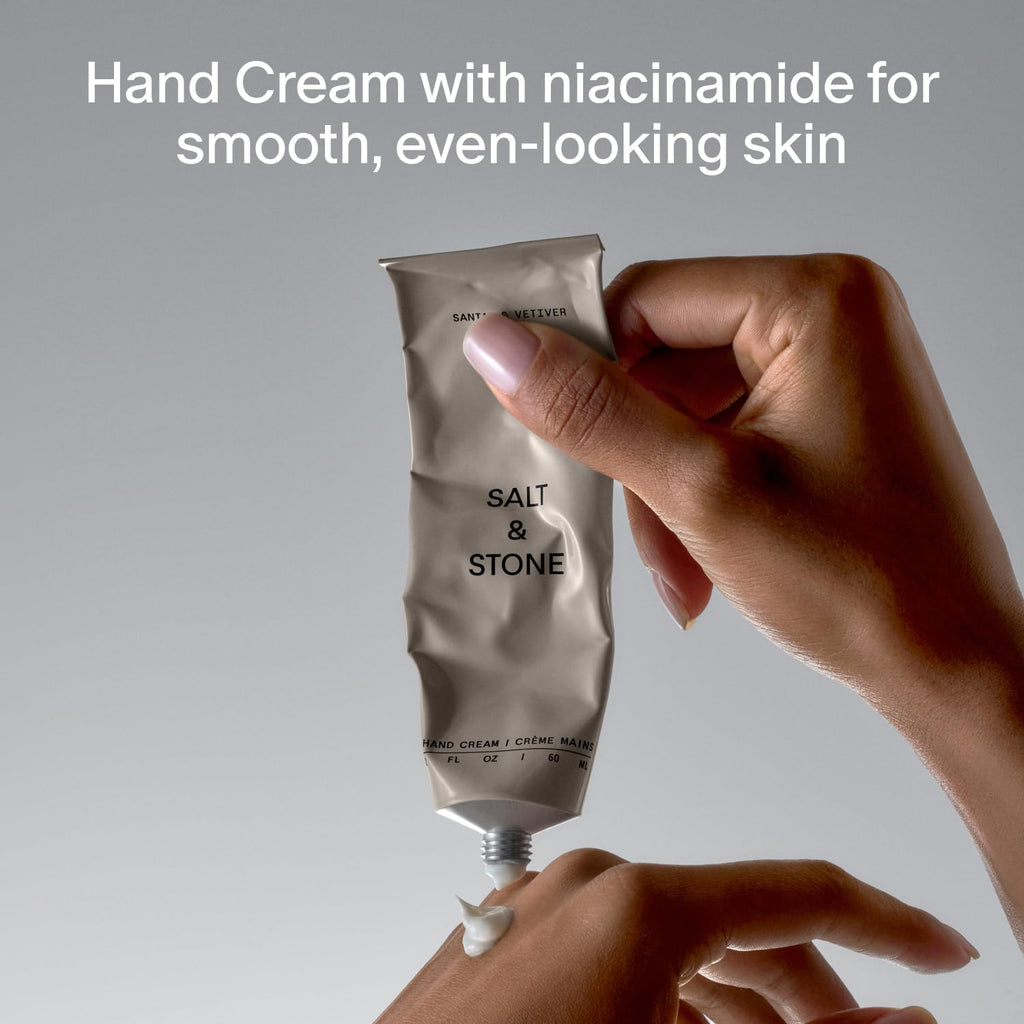 Salt & Stone Hand Cream, Hand Lotion, Women & Men, Santal & Vetiver 2 fl oz