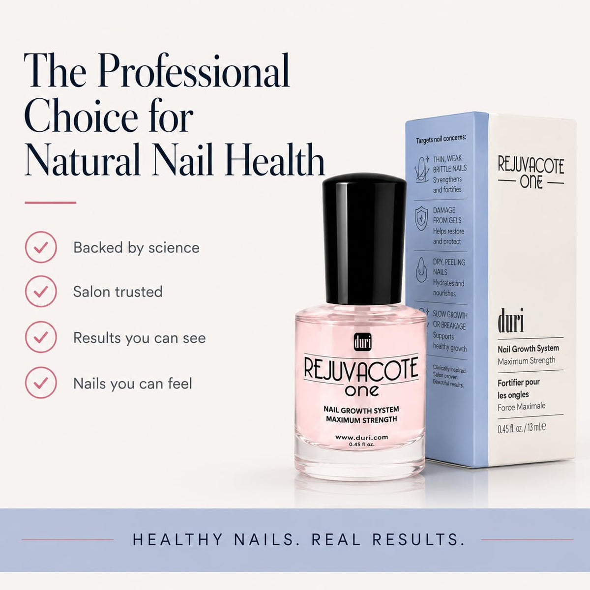 Duri Rejuvacote 1 Nail Growth System - Maximum Strength Nail Strengthener for Damaged Nails from Gel, Acrylic Manicure |