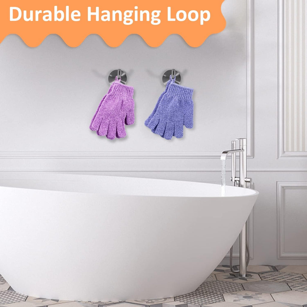30 Pcs Exfoliating Gloves for Shower, 15 Colors Body Exfoliator Glove with Hanging Loop, Scrub Exfoliate Glove Mitt Bath