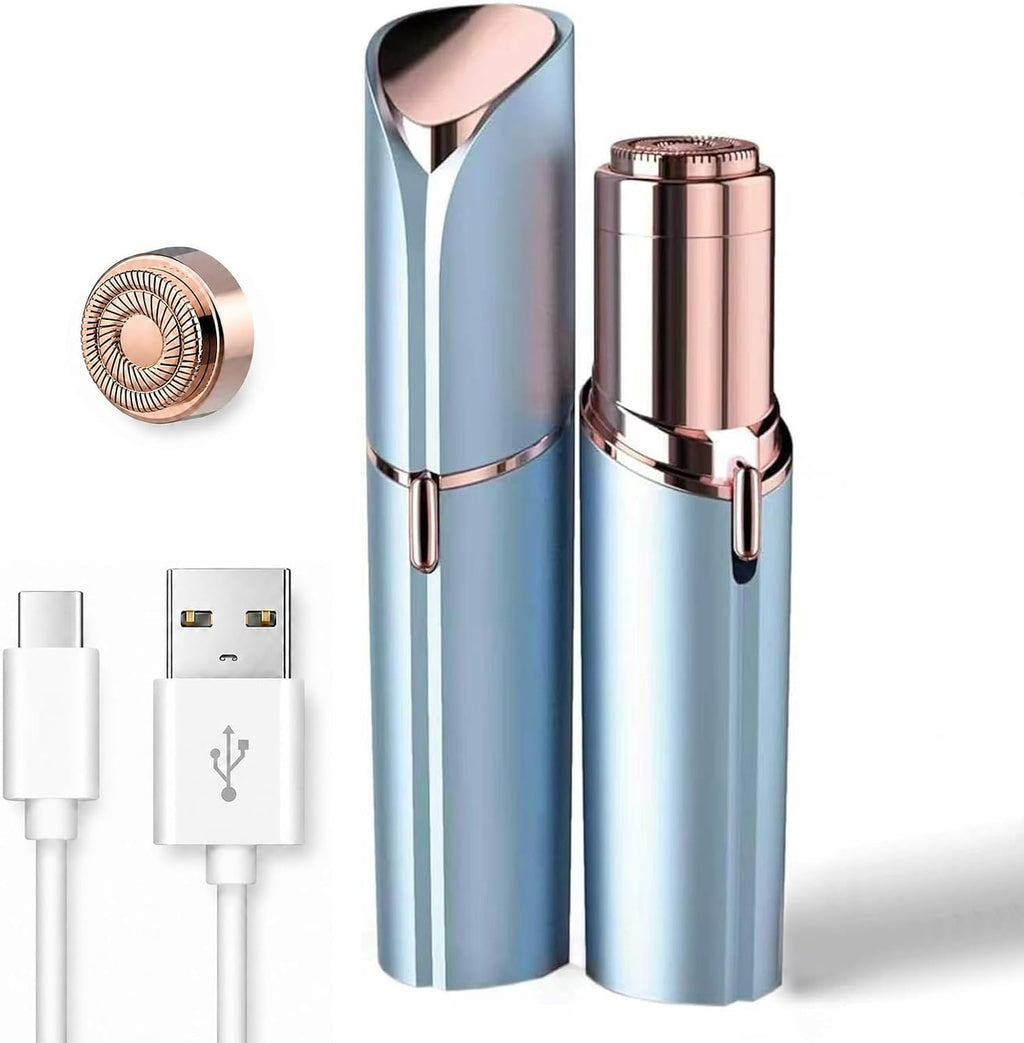 Facial Hair Remover for Women - as Seen on TV Painless Face Shaver - Electric Hair Removal Device for Face Lips Peach Fu
