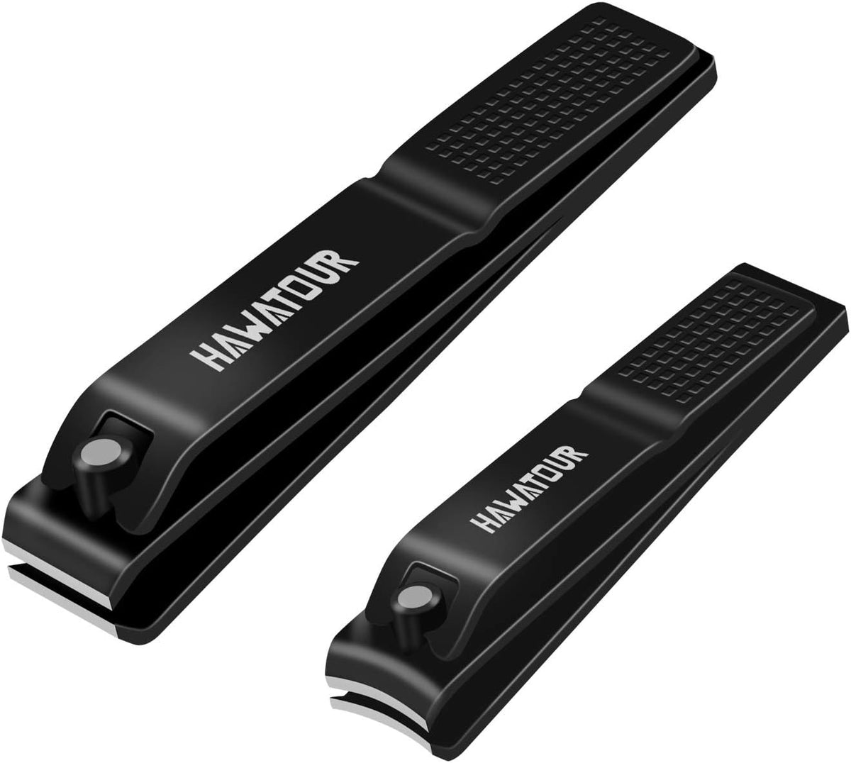 Nail Clippers Set with Visibly Tin Case, Black