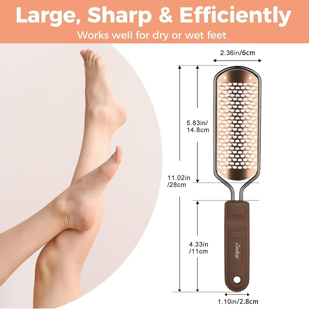 Foot File Foot Scrubber Pedicure - Callus Remover for Feet Easkep Professional Grater Rasp Foot Scraper Corns Callous Re