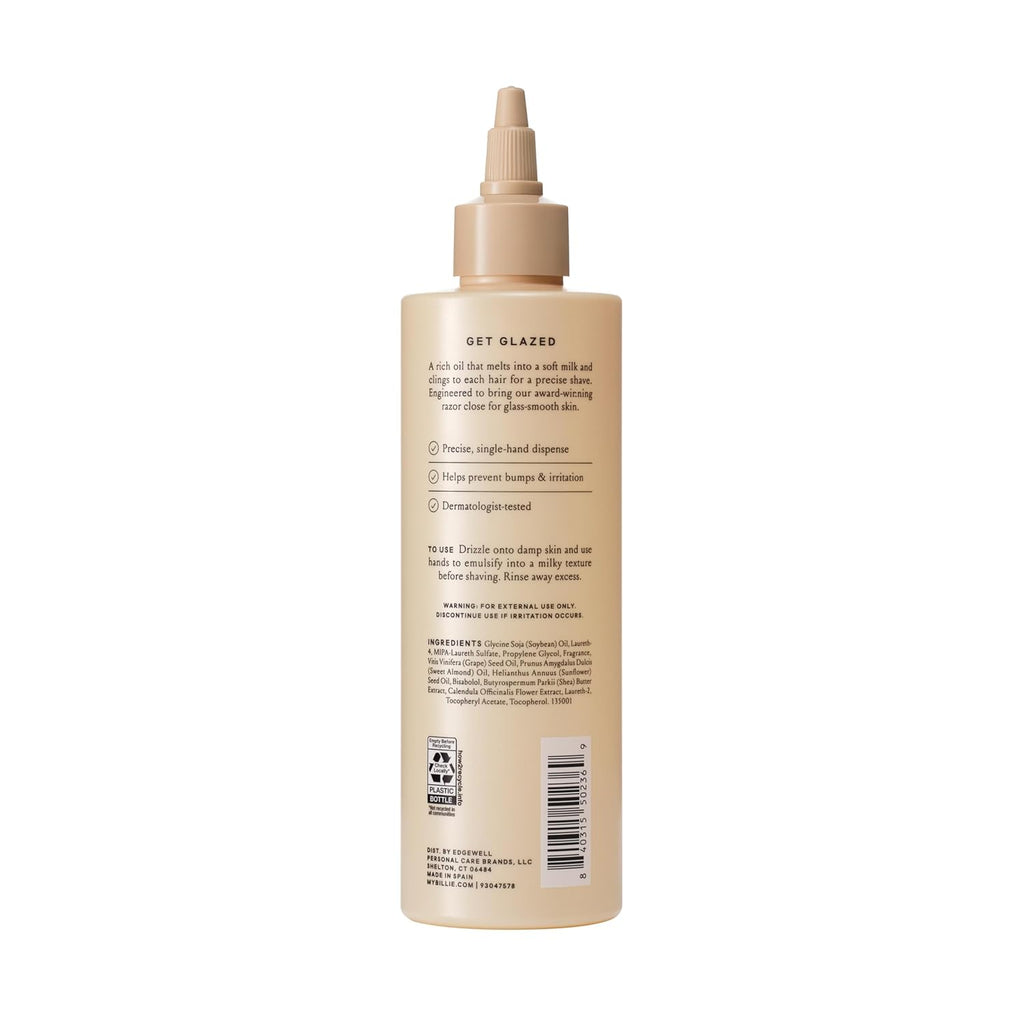 Billie Shave Glaze Shave Oil, Coco Villa, 8 oz