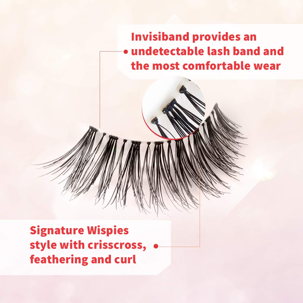 Ardell Wispies Lashes 113 Natural Look Wispy Strip False Eyelashes, 6 Pairs