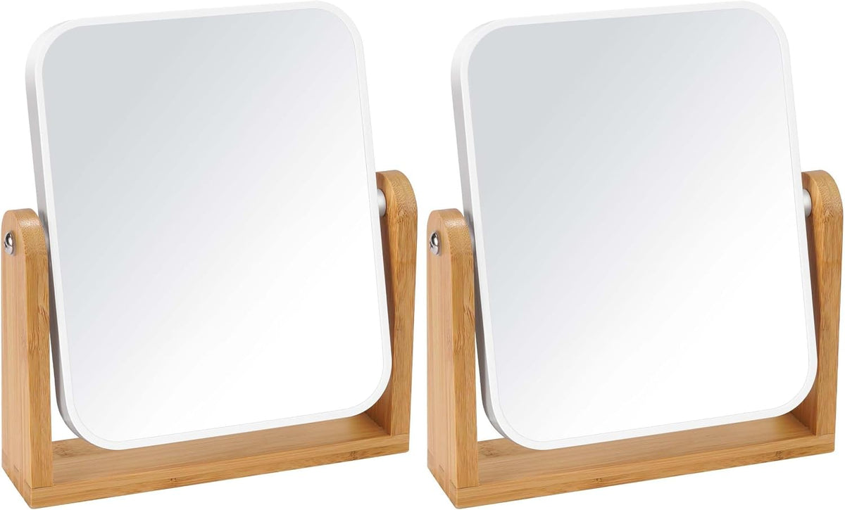 LFOYOU Vanity with Stand, 1X/3X Swivel Magnifying Mirror, 8 Inch Portable