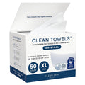 Clean Skin Club Clean Towels XL®, 100% USDA Biobased Face Towel, Disposable Face Towelette, Eczema Association Accepted,
