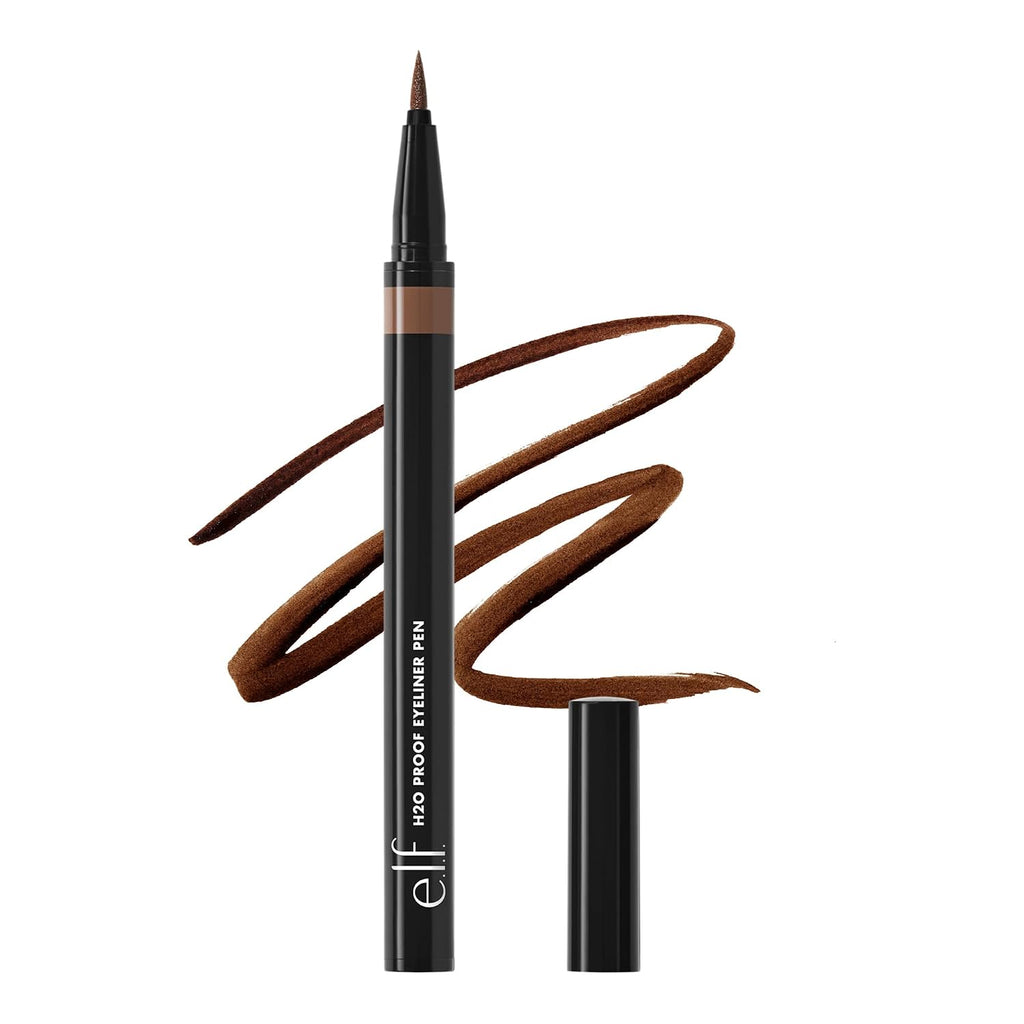 e.l.f. H2O Proof Eyeliner Pen, Felt Tip, Waterproof, Long-Lasting, High-Pigmented Liner For Bold Looks, Vegan & Cruelty-