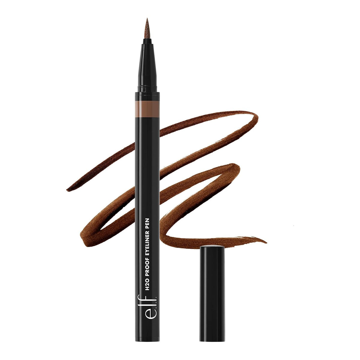 e.l.f. H2O Proof Eyeliner Pen, Felt Tip, Waterproof, Long-Lasting, High-Pigmented Liner For Bold Looks, Vegan & Cruelty-