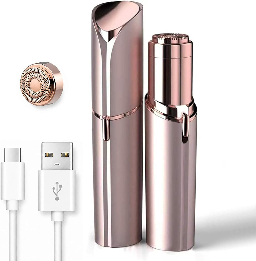 Facial Hair Remover for Women - as Seen on TV Painless Face Shaver - Electric Hair Removal Device for Face Lips Peach Fu