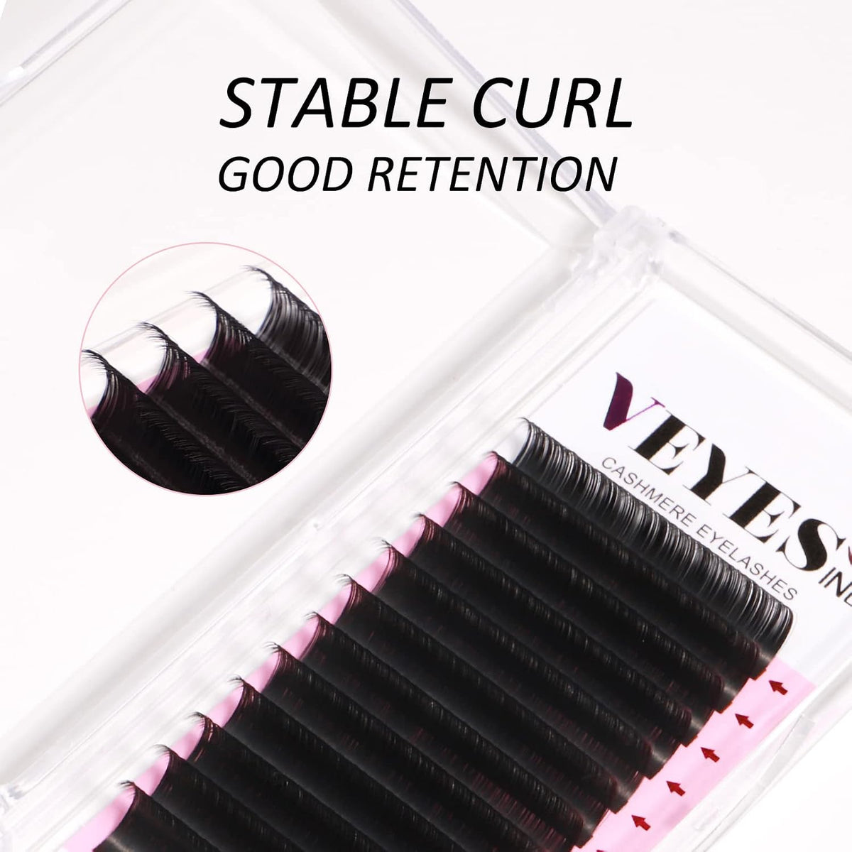 VEYES INC Cashmere Volume Lash Extensions C CC D DD LD L B J M Curl 0.03-0.20 thickness 5-25mm, Super Matte Black Indivi