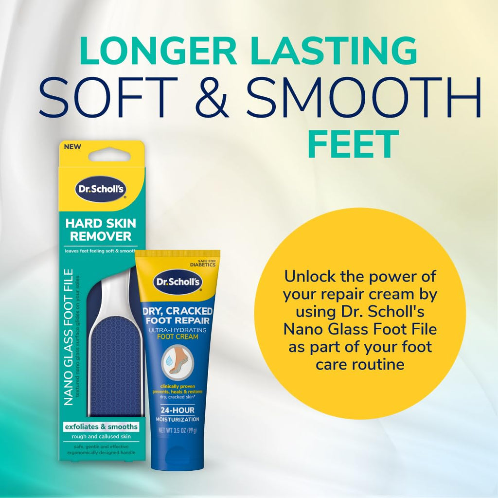 Dr. Scholl's Callus Remover, Nano Glass Foot File, Soft Smooth Skin