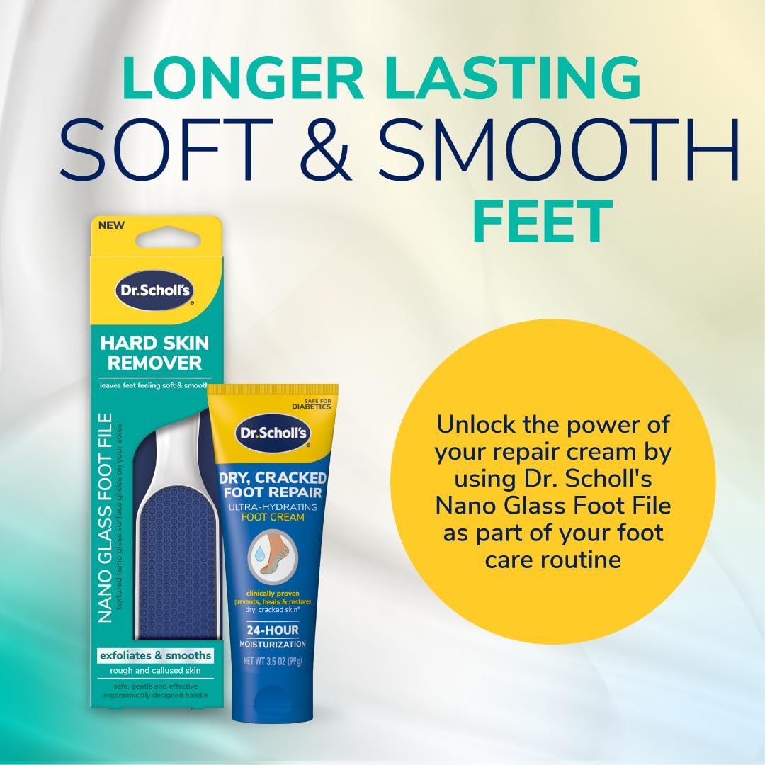 Dr. Scholl's Callus Remover, Nano Glass Foot File, Soft Smooth Skin