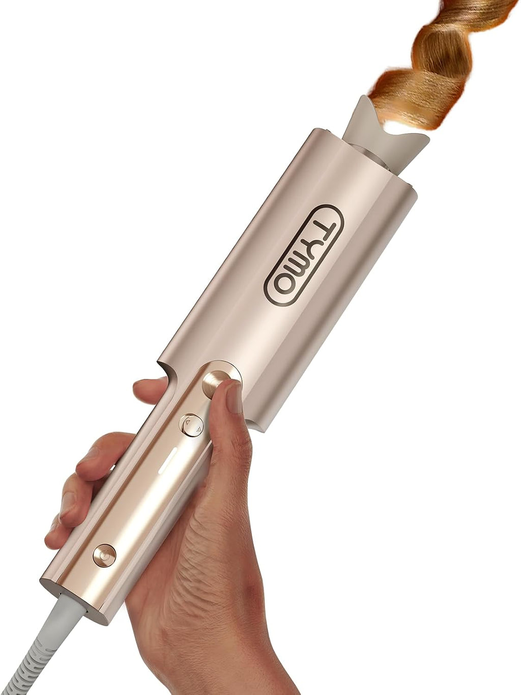 TYMO CurlPro Plus Automatic Rotating Curling Iron - Upgraded Long Barrel Curling Wand for Beach Waves & Long Hair, Ceram