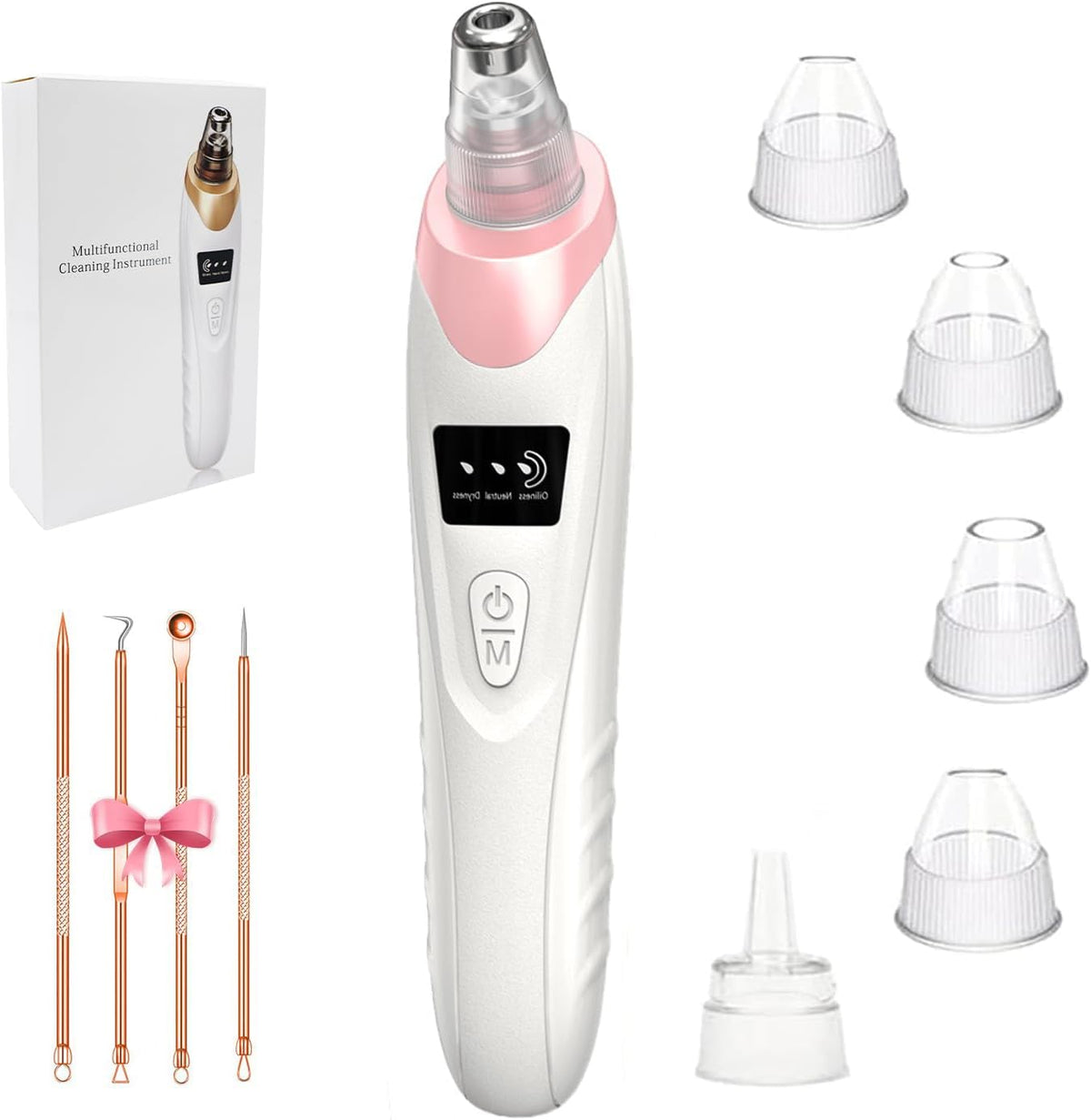 Blackhead Remover Pore Vacuum,Facial Pore Cleaner Blackhead Vacuum (Gold)