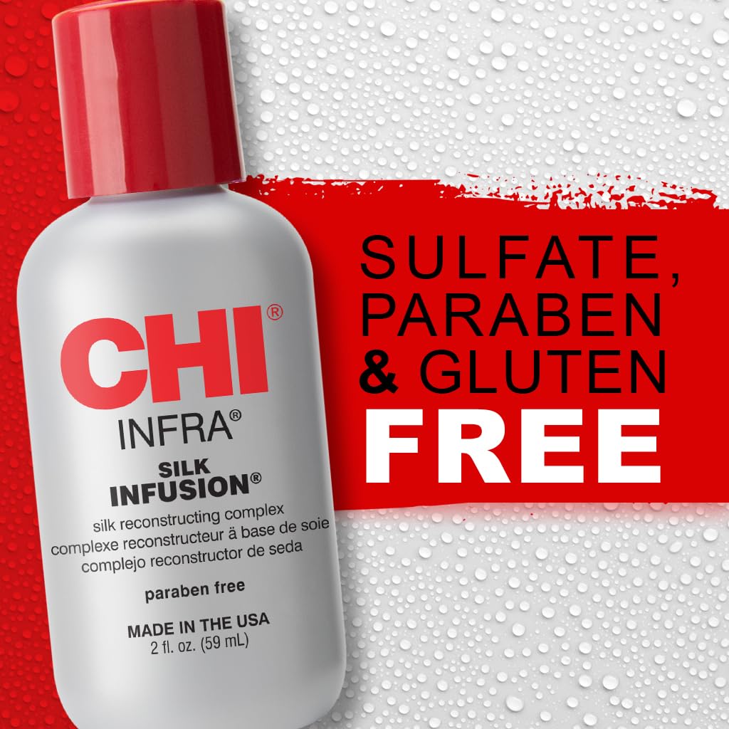 CHI Infra Silk Infusion, Silk Reconstructing Leave-In Hair Treatment, 2 Oz