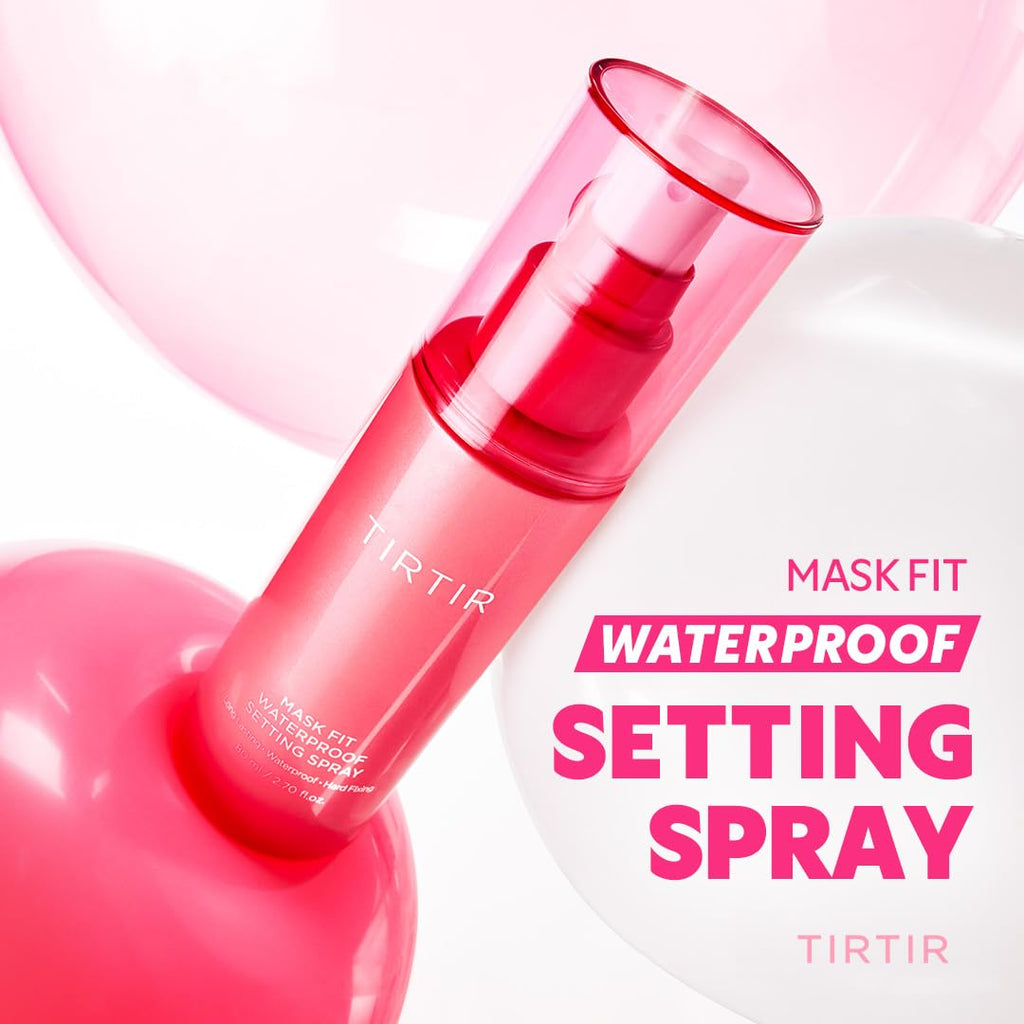 TIRTIR Waterproof Setting Spray – 24 Hour Long Lasting Fix, Sweatproof Water Resistant Makeup Finisher – Ethanol Free, S