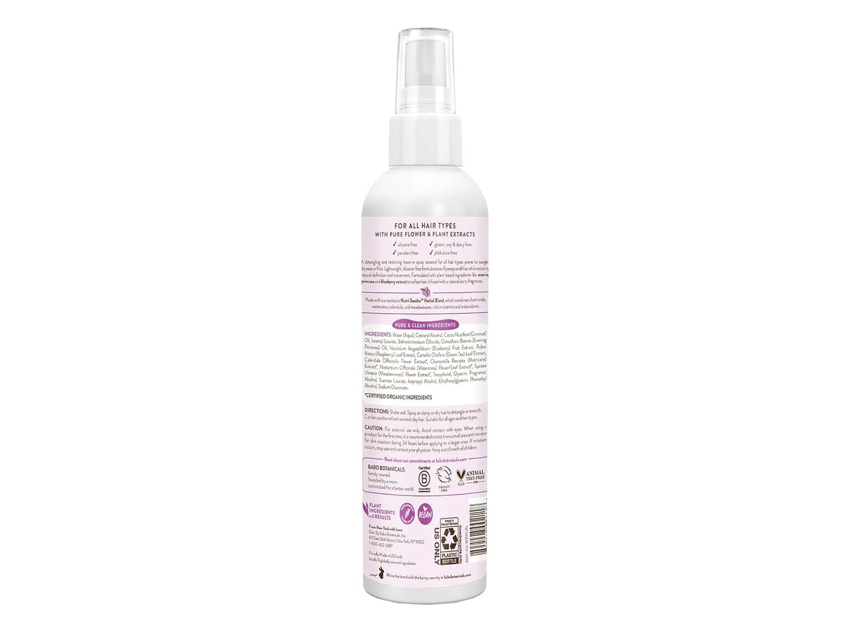 Babo Botanicals, Detangler Instantly Smooth Berry Primrose, 8 Fl Oz